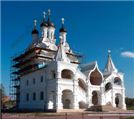 Храм Благовещения
Пресвятой Богородицы
построен
в 1675-1677 гг.
по указу царя
Алексея Михайловича 
в бывшем дворцовом
селе Тайнинское.